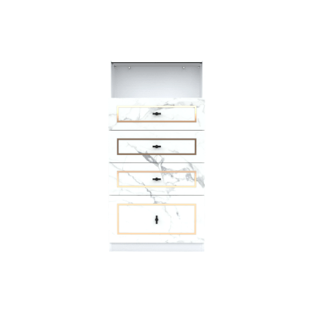 ตู้ลิ้นชัก 4 ลิ้นชัก WISDOM DESIGN FURNITURE GDW-601 60 ซม. สีขาว/ซอฟท์มาร์เบิ้ล_3
